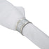 SARO LIFESTYLE 4-Piece Sparkling Design Napkin Ring Set, Silver