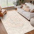 5x7 LIVEBOX Pink Area Rug - Soft Rugs for Bedroom, Non-Slip Pink Rugs for Bedroom Girls, Vintage Washable Cute