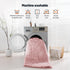 5'R, Amazon Basics Fluffy Washable Round Area Rug, Circle Shaggy Carpet for Living Room, Bedroom, Nursery, Pink