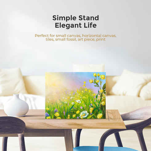 TR-LIFE Plate Stands for Display - 4.5 Inch Plate Holder and Metal Frame Stand for Pictures and Art (Gold 2 Pack)
