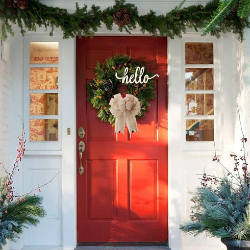Large Rustic Jute Bows, Holiday Ornaments Burlap Wreaths Bows for Door Ornaments and Window Hanging
