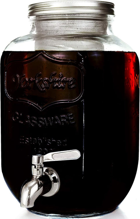 Willow & Everett Cold Brew Coffee Maker, 1 Gallon, Glass Pitcher with Stainless Steel Spout