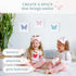 3D Set 3 (7x7) Tide and Tales Butterfly Room Decor for Girls, of Framed Wooden Wall Art for Nursery, Nature-Inspired