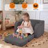 1-3 2-in-1 MeMoreCool Toddler Chair Comfy for Years Old, Corduroy Kids Couch Bed Fold Out, Foldable Baby Lounge Chair