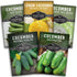 Survival Garden Seeds Cucumber Collection - Mix of Armenian, Beit Alpha, Lemon,