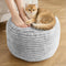 Round Pouf Ottoman,Corduroy Poufs with Memory Foam Filling for Foot Rest,Soft Footstool