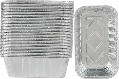 30 Pack 1Lb Mini Loaf Pans, Heavy Duty Disposable Aluminum Foil Bread Tins, Standard Size - 6" X 3.5" X 2.5"