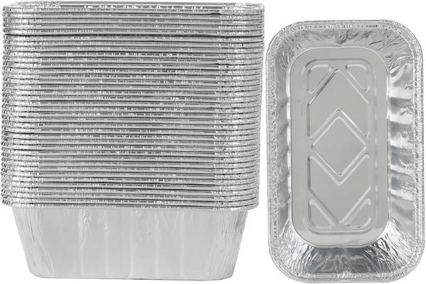 30 Pack 1Lb Mini Loaf Pans, Heavy Duty Disposable Aluminum Foil Bread Tins, Standard Size - 6" X 3.5" X 2.5"