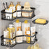 MAXIFFE 3-Pack Shower Caddy, Wall Mounted Organizer with Soap Holder and 8 Hooks for Bathroom and Kitchen Countertop