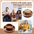 Tioncy Pistachio Snack Bowl with Shell Storage Magnetic Hold Wood Double Layer Pistachio Bowl with Shell Holder