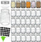 Coloch 30 Pack 4 Oz Glass Mason Spice Jar with Shaker Lids&