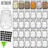 Coloch 30 Pack 4 Oz Glass Mason Spice Jar with Shaker Lids&