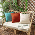 Woaboy Set of 2 Burnt Orange Outdoor Waterproof Throw Pillow Covers, Decorative Farmhouse Cushion Cases, 18x18 Inch