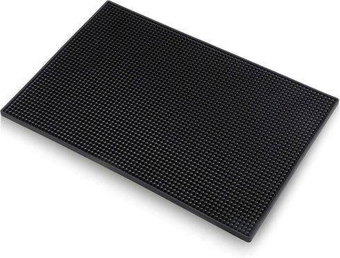 New Star Foodservice 48421 Rubber Bar Service Mat, 12-Inch by 18-Inch, Black