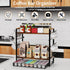 Countertop 32 12 3 3-Tier 1 Coffee Bar Station Organizer for - Pod for K Cup Holder with Drawer and Mug Holder, Tier