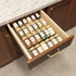 SpaceAid Spice Jars - 24 Pcs with Bamboo Lids and Labels, 4oz Glass Bottles for Spice Rack, Cabinet, and Drawer