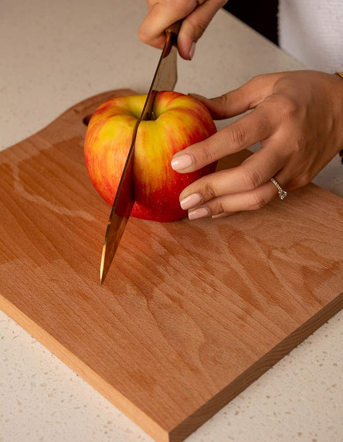 Wooden Cutting Boards for Mom, 12 x 9" Engraved with Mother's Poem, Kitchen Gift with Heart Cut Out