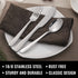 HIWARE 48-Piece Silverware Set with Steak Knives for 8, Stainless Steel Flatware for Home Kitchen