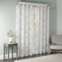 Madison Park Semi Sheer Single Curtain - Modern Botanical Print Grommet Top Window Drape 50x63"