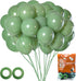 Jonhamwelbor Sage Green Balloons, Olive Green Eucalyptus Green, 100 Pack 12 Inch Matte Latex Balloons