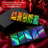 Ziliny Windmill and Diamond Holographic Chocolate Bar Mold Silicone, Rainbow Light Effect Chocolate Bar Deep Thick