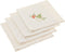 SARO LIFESTYLE Embroidered Christmas Tree Design Linen Blend Napkin - Set of 4, Natural, 20"