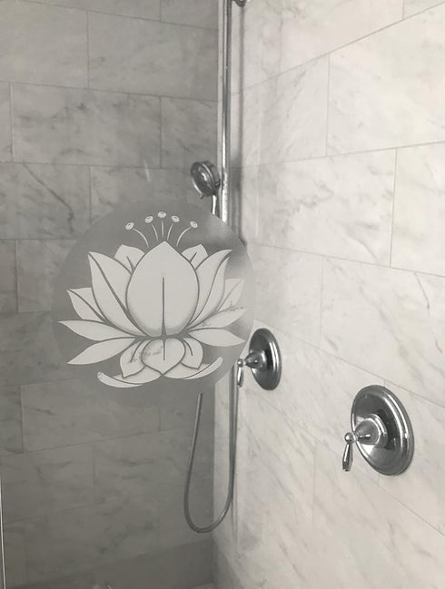 Double-Sided Glass Door Decals – Safety Stickers to Prevent Accidental Collisions (Set of 2) (Clear Mandala)