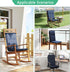 18" 42" 1.5", Set 2, Helios&Hestia Indoor High Back Rocking Chair Cushions with Back Elastic and Ties, Outdoor Dining
