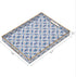 15.7" 11.8" 1.57" Evil Eye Rectangular Serving Tray with Handles Plastic Decorative Trays for Coffee Table for Ottoman