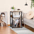 LELELINKY 3 Tier End Table, Record Player Stand with Storage for Up to 100 Albums, Turntable Stand for Vinyl, Brown