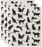 DII Reusable Swedish Dishcloths for Kitchen & Cleaning, Biodegradable, Machine Washable, 7.75 x 6.75, Cats, 3 Piece
