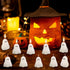 EBaokuup 10 2'' 1.6'' PCS X Halloween Ghost Candles, Ghost Shaped Decor Candles, Fun Face Spooky Burning Candle