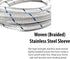 Set of Hot and Cold Stainless Steel Washing Machine Hoses, 6ft Long, Burst Proof Water Supply Lines