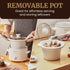 Elite Gourmet MST-250XW Electric Slow Cooker, Adjustable Temp, Ceramic Pot, Dishwasher Safe Glass Lid & Crock