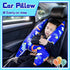 Ivtivfu H-Shape Car Seat Pillow for Kids (Blue Dinosaur), Kids Car Pillows for Sleeping, Child Car Sleeping Head