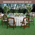 VTV Commercial Wooden Folding Chairs with Padded Cushion,Foldable Portable Chair Bamboo Folding for Indoor and Outdoor