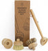 Cactus Cradle Bamboo Scrub Brush Kit 4-Piece Dish Brush Set with 2