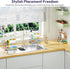 2 Countertop, SWTYMIKI Kitchen Sink Caddy Organizer, Tier Sponge Holder for Kitchen Sink with Instant Drying Stone