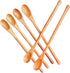 Rose Wood 8.5" Long Handle Coffee Tea Stirrer Mixing Spoons, Set of 6