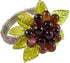 Beaded Napkin Rings with Flower and Leaves (Set of 4)
