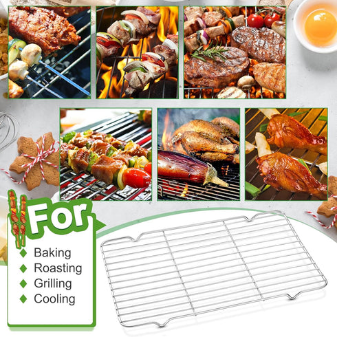 Cooling Rack and Baking Rack, 2-Pack Heavy Duty Stainless Steel Cooling Racks for Cooking and Baking, Easy to Clean