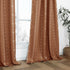 Terracotta Boho Blackout Curtains 84 Inch Long for Bedroom Living Room, Rust