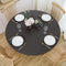 NLMUVW Round Fitted Vinyl Tablecloth with Elastic Edge, 100% Waterproof PVC Table Cover for Indoor/Outdoor, Black