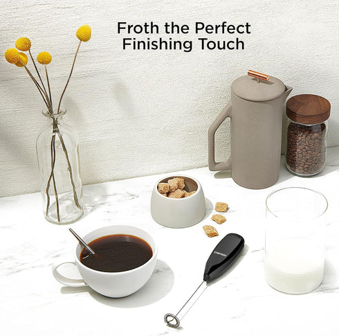 Chefman Handheld Electric Milk Frother, Create Foam for Coffee, Cappuccinos, Lattes, Cordless Stainless Steel Wand