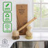 4-Piece Set 2 2 Cactus Cradle Bamboo Scrub Brush Kit Dish Brush with Handles & Interchangeable Heads | Plastic-Free