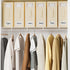 SheetCube 6 Pack Bed Sheet Organizers and Storage, Foldable Linen Closet Organizer with Window and Label, Beige