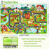 Mfmiudole 39.4" 59" Tummy Kids Rug Play Mat for Toy Cars, Farm Life Road Traffic for Playroom Kids Car Road Rugs