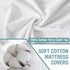Bedecor Waterproof Full Mattress Protector - Washable Soft Cotton Top Bed Protector for Kids, Pets, Deep Pocket