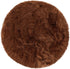 uxcell Faux Fur Round Rug, Fluffy Area Mat for Bedroom Floor, Living Room, 3 x 3 Feet - Brown