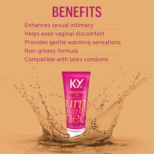 5 K-Y Warming Jelly Personal Lubricant Tube, Ounce